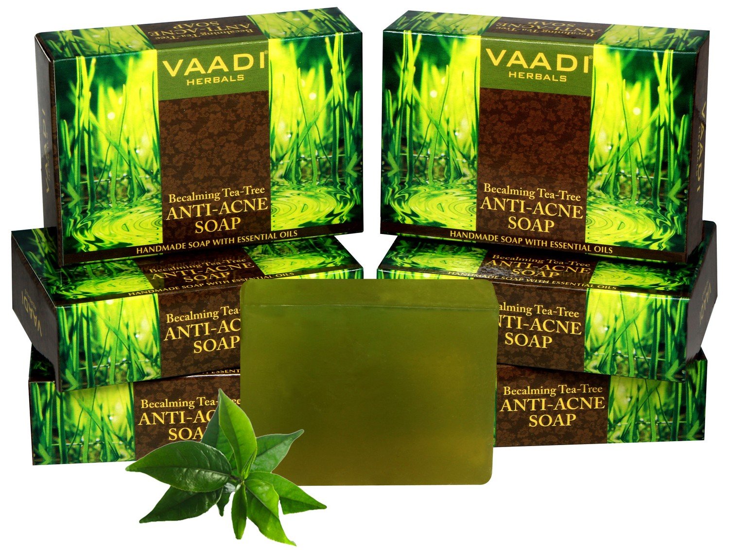 Vaadi Herbals Becalming Tea Tree Soap Anti Acne Therapy, 75g x 6 – view 2