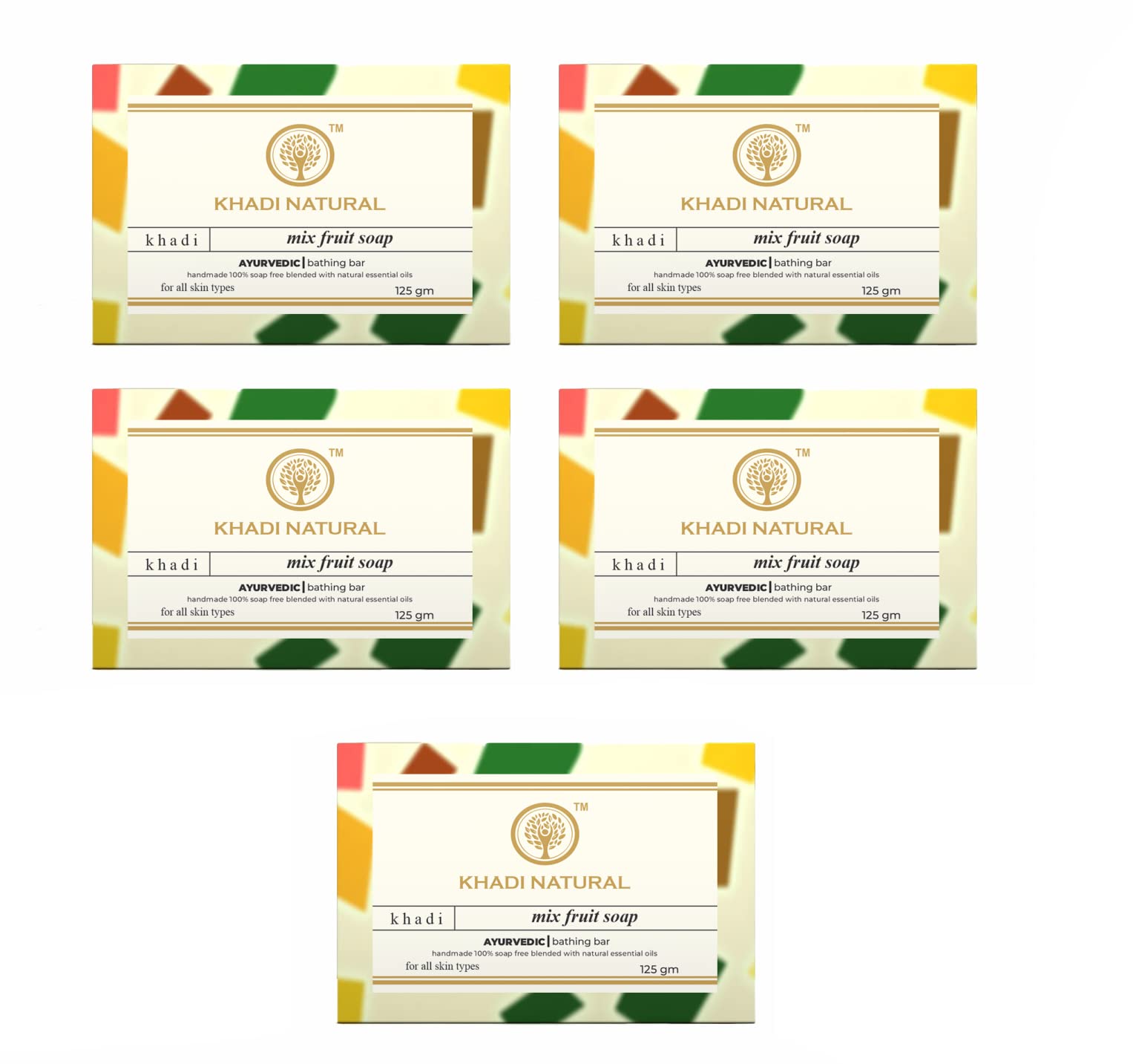 Khadi Natural fruit-scented bar soap multipack in retail box