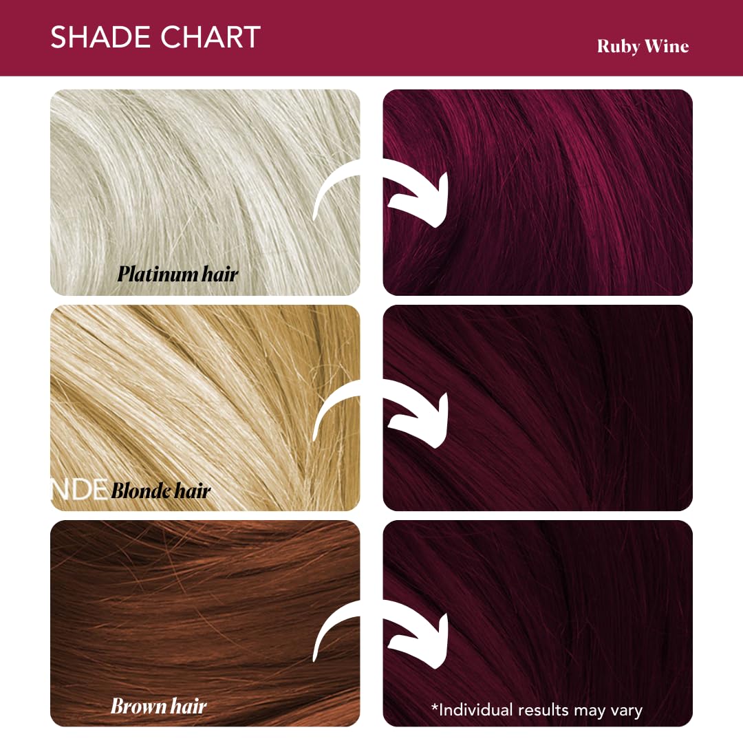 Paradyes Ruby Wine Semi-Permanent Hair Color Kit: Ammonia-Free, Lasts 8+ Washes, Ideal for Dark Hair, Enriched with Nourishing Conditioner Crème – view 6