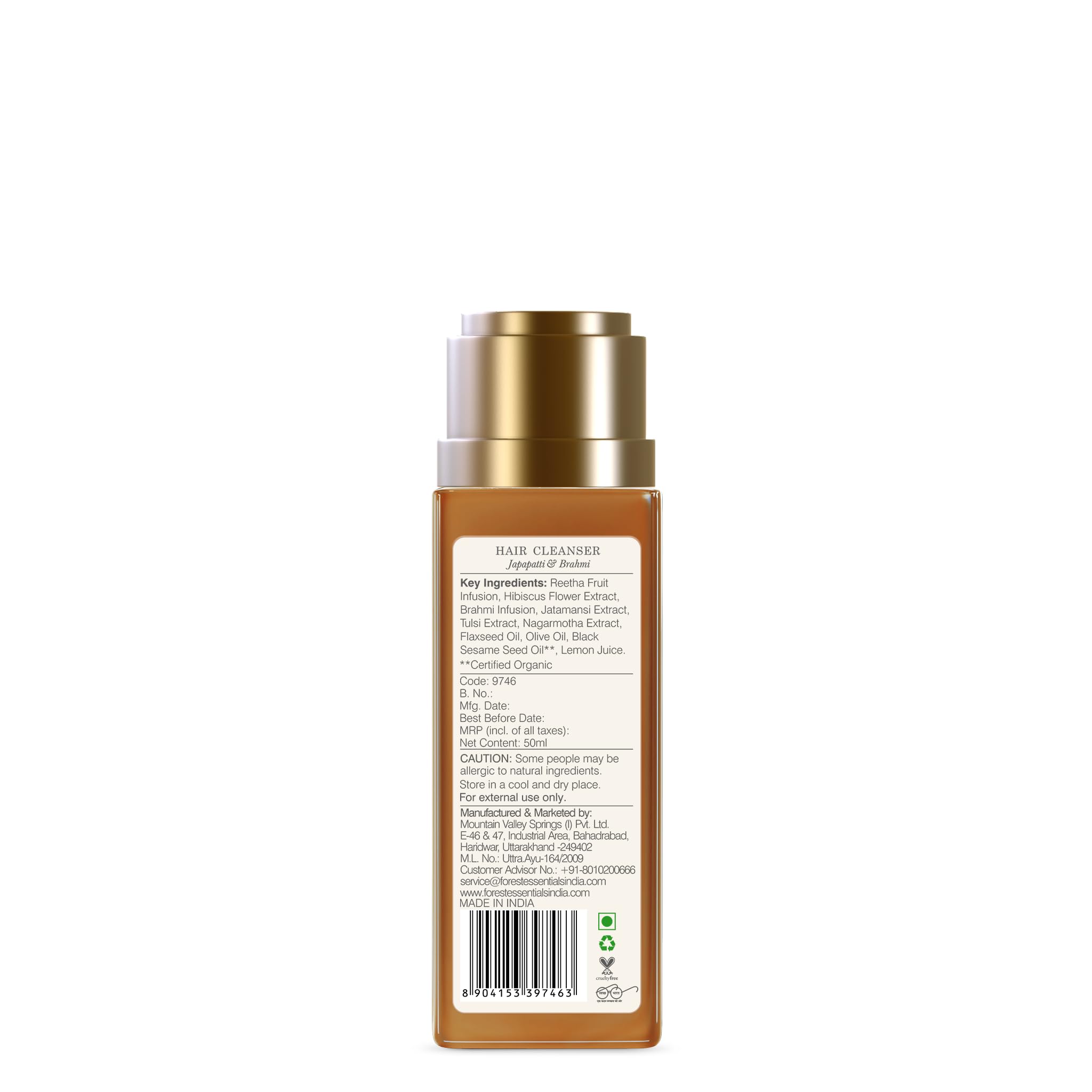 Forest Essentials Travel Size Hair Cleanser Japapatti & Brahmi – view 6