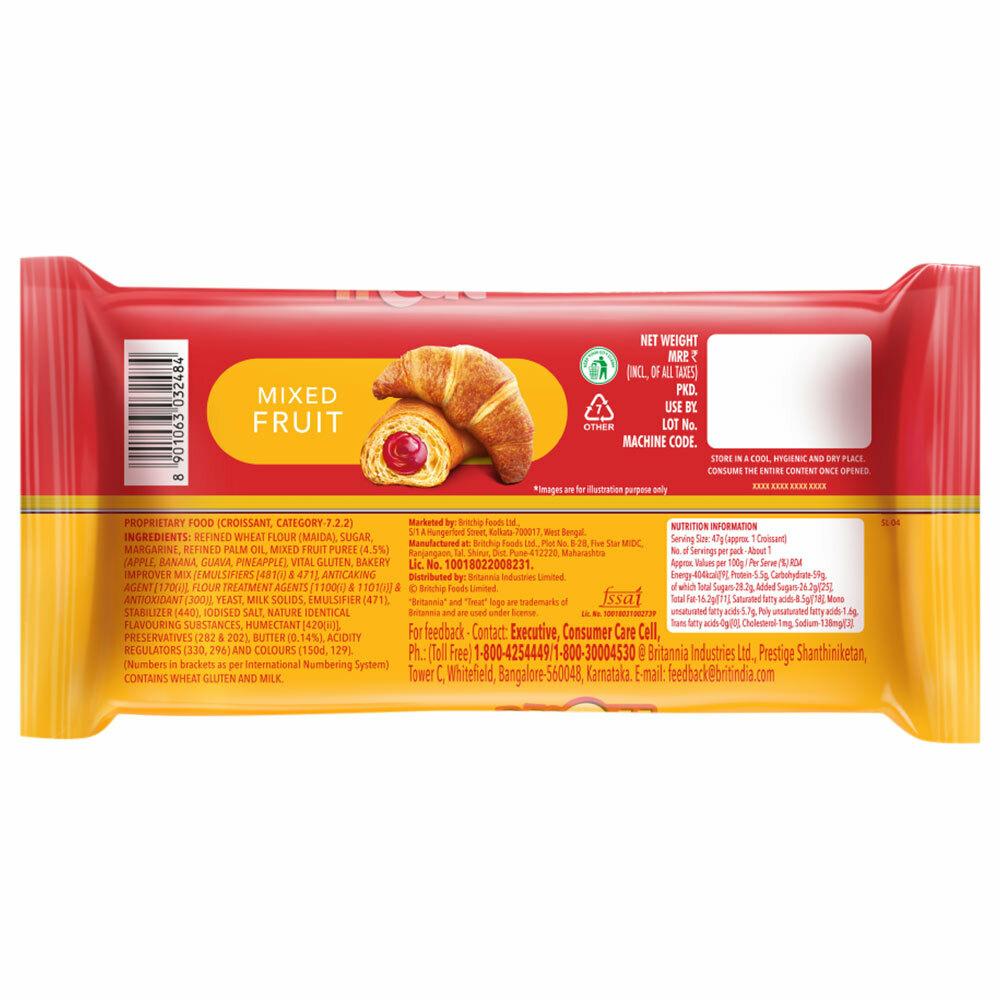 Britannia Treat Croissant Mixed Fruit 47 G (Pack) – view 3