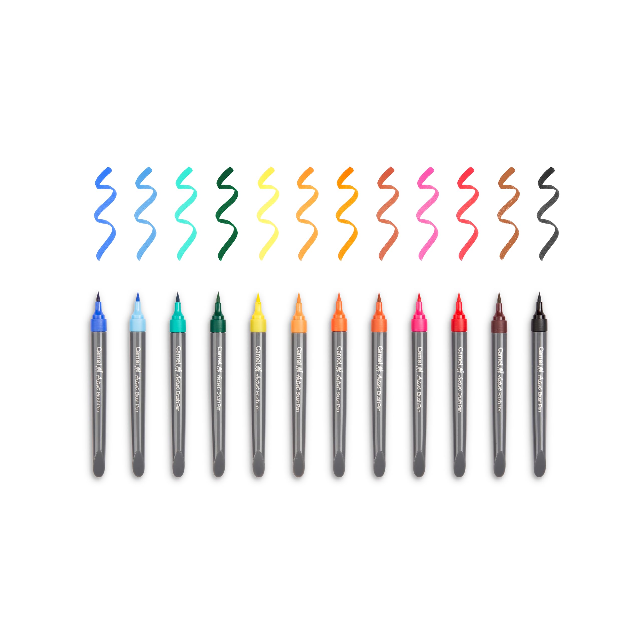 Camel Artist Fine Brush Pen Set - 12 Shades, Assorted – view 3