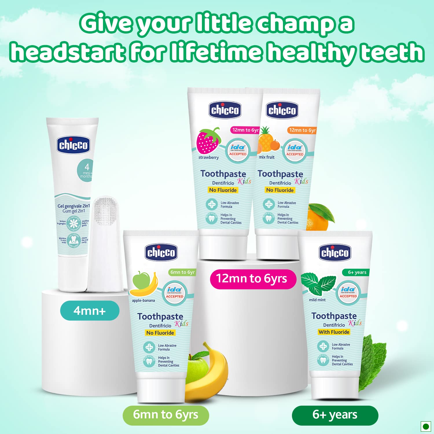 Chicco Toothpaste for Kids, Best for Baby (6+ years), Mild Mint Flavour, 70g – view 4