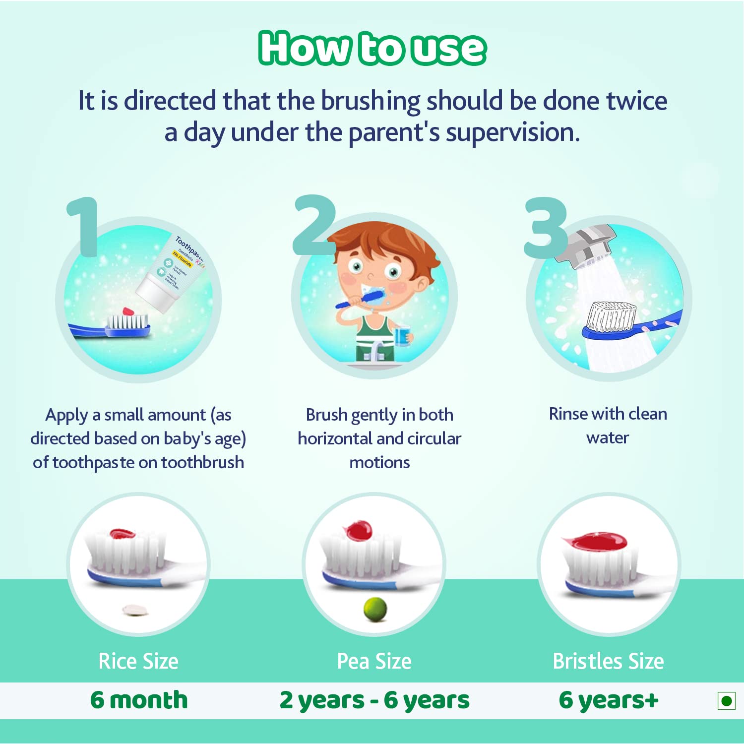 Chicco Toothpaste for Kids, Best for Baby (6+ years), Mild Mint Flavour, 70g – view 5