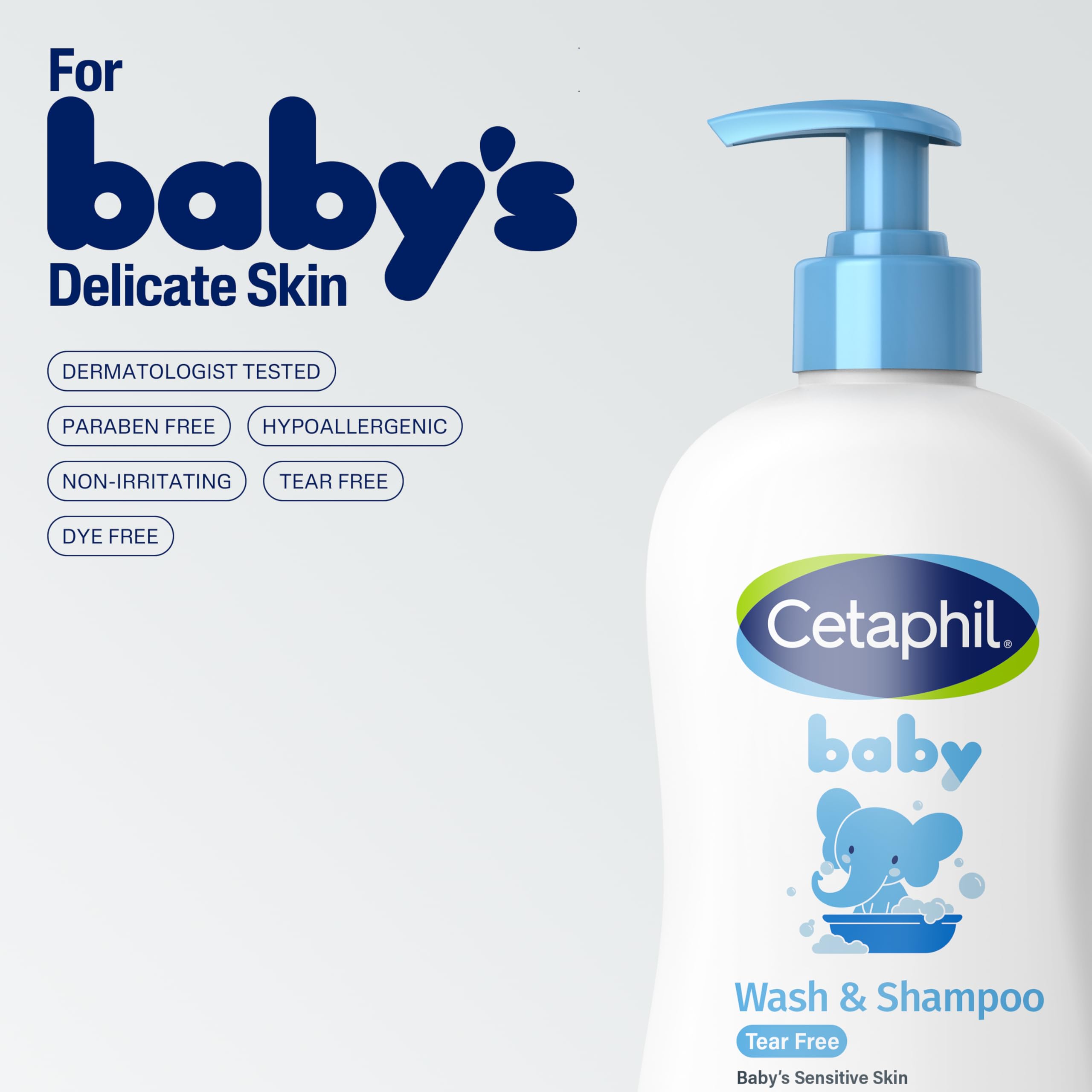 Cetaphil Baby Wash & Shampoo with Organic Calendula (400ml) – view 4