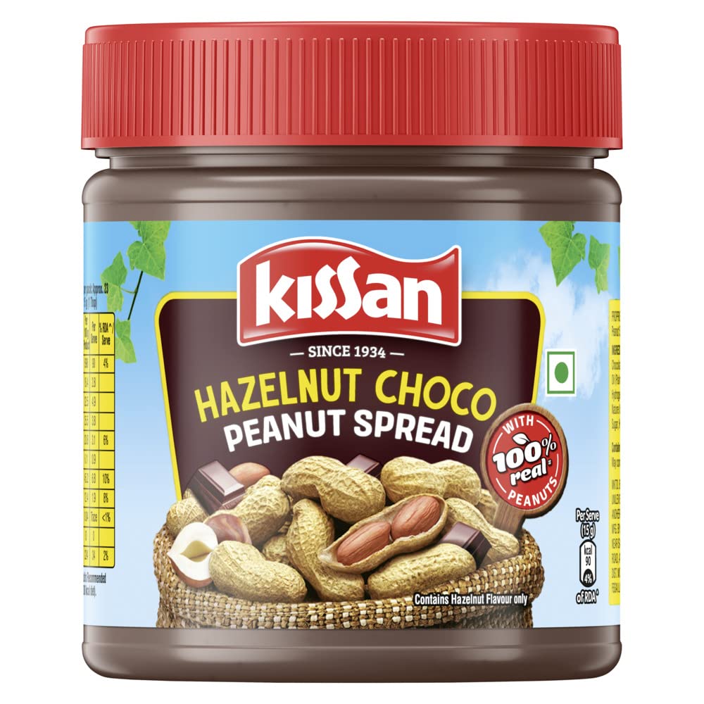 Kissan Hazelnut Choco Peanut Spread 350 g jar pack shot