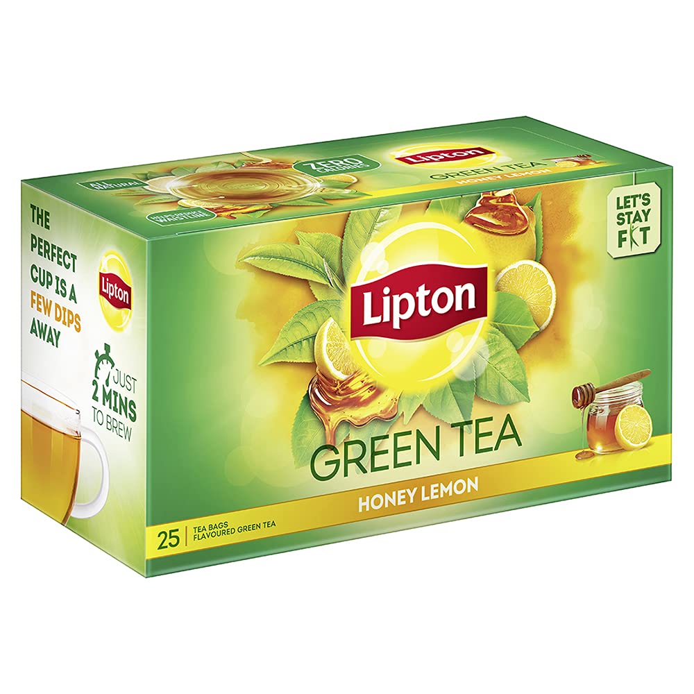 Lipton Honey Lemon Green Tea Bags, 25 Pieces – view 3