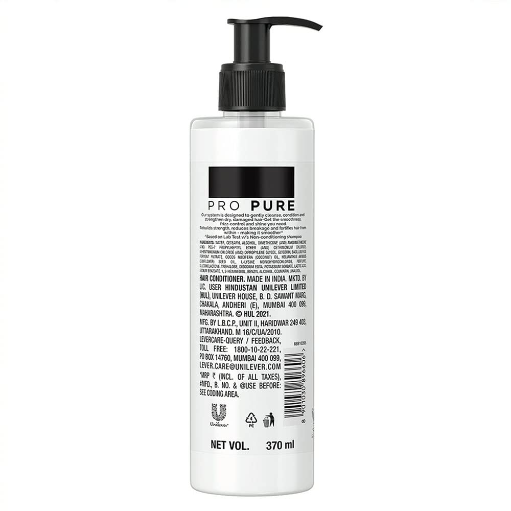 TRESemme Pro Pure Damage Recovery Conditioner 370ml, with Fermented Rice Water, Sulphate Free & Paraben Free, for Damaged Hair – view 2