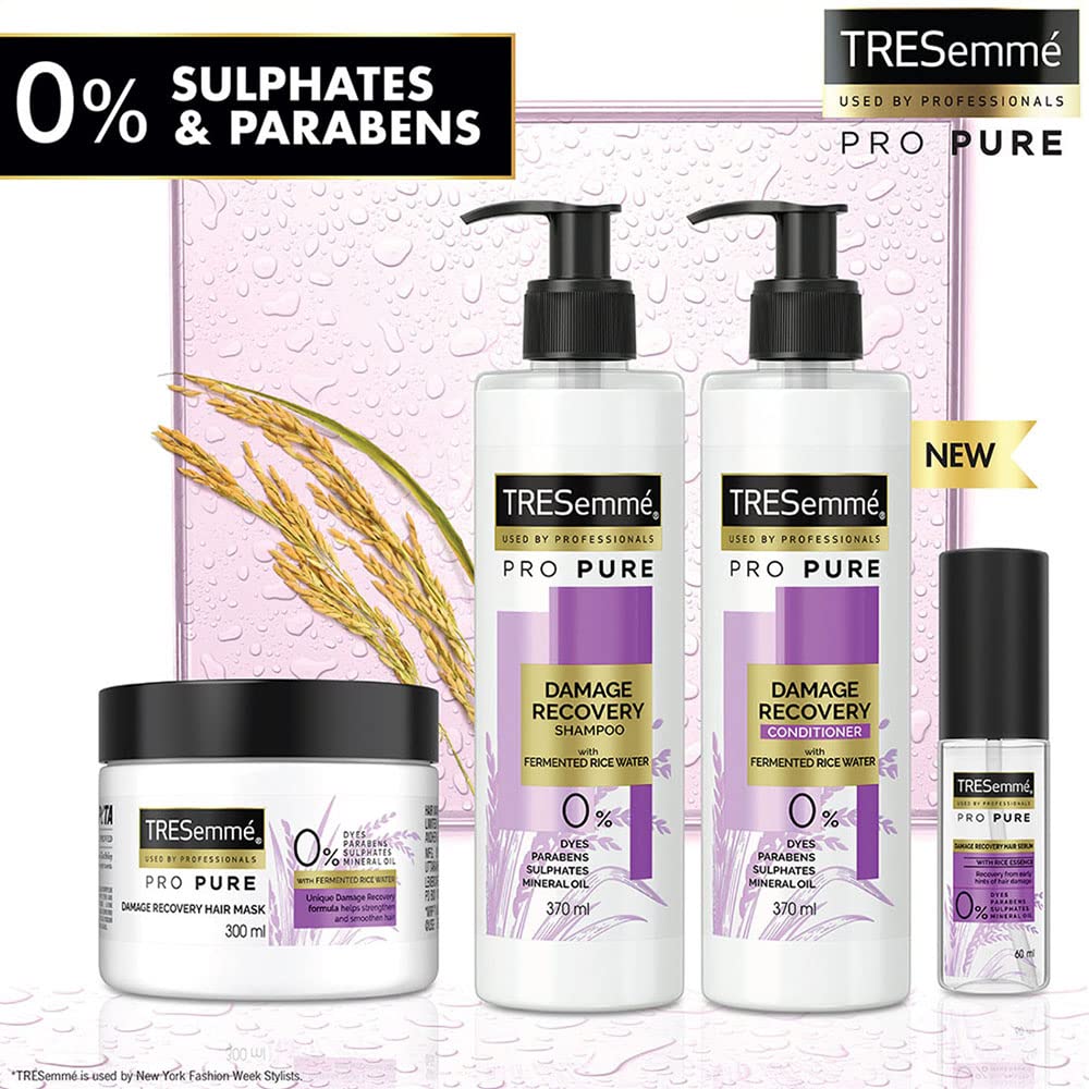 TRESemme Pro Pure Damage Recovery Conditioner 370ml, with Fermented Rice Water, Sulphate Free & Paraben Free, for Damaged Hair – view 6