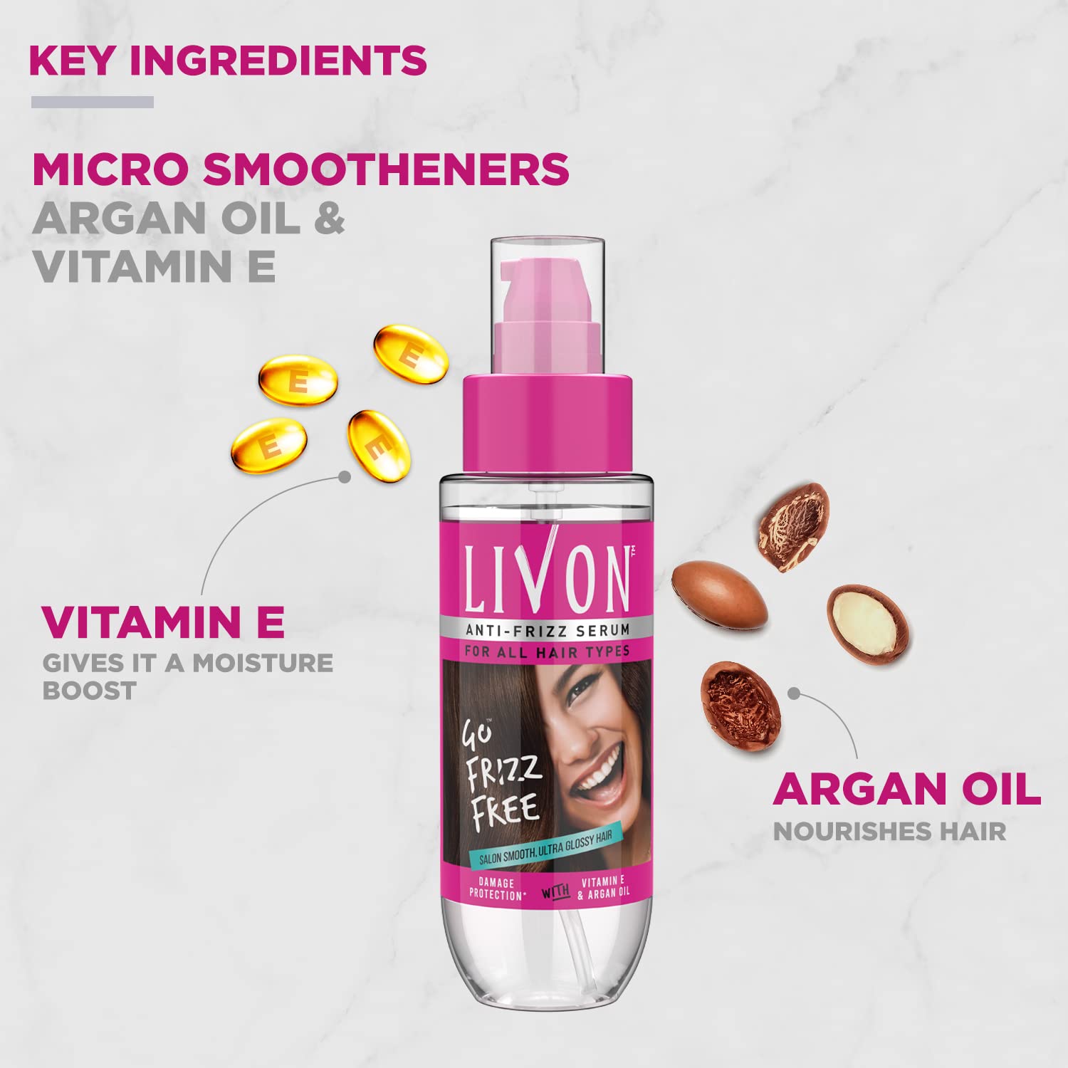 Parachute Advansed Onion Hair Oil, Hair Growth Oil, Reduces Hairfall, 200ml & Livon Hair Serum for Women & Men, All Hair Types, Smooth, Frizz Free & Glossy Hair, 50 ml – view 5