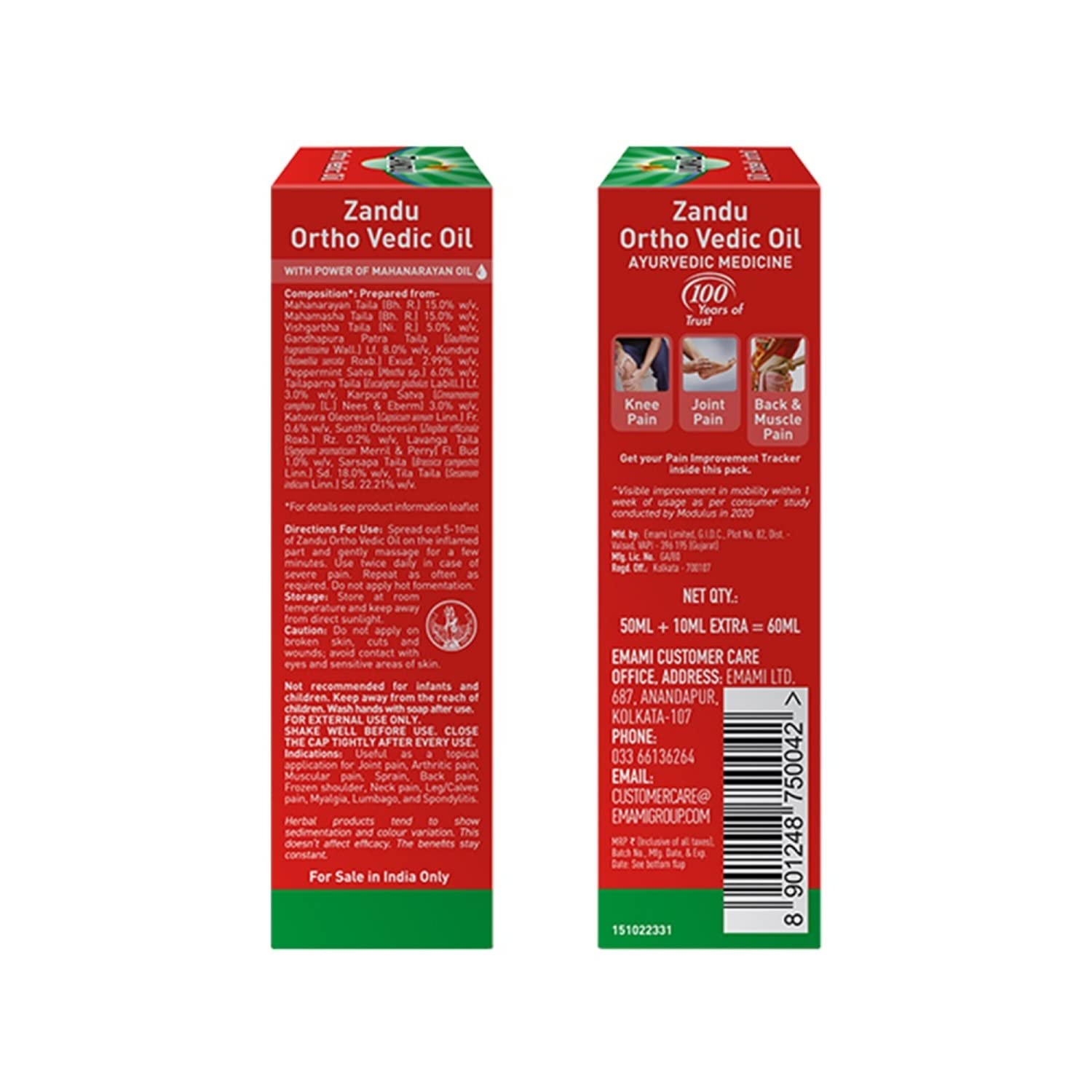 Zandu Ortho Vedic Oil - 60ml – view 2