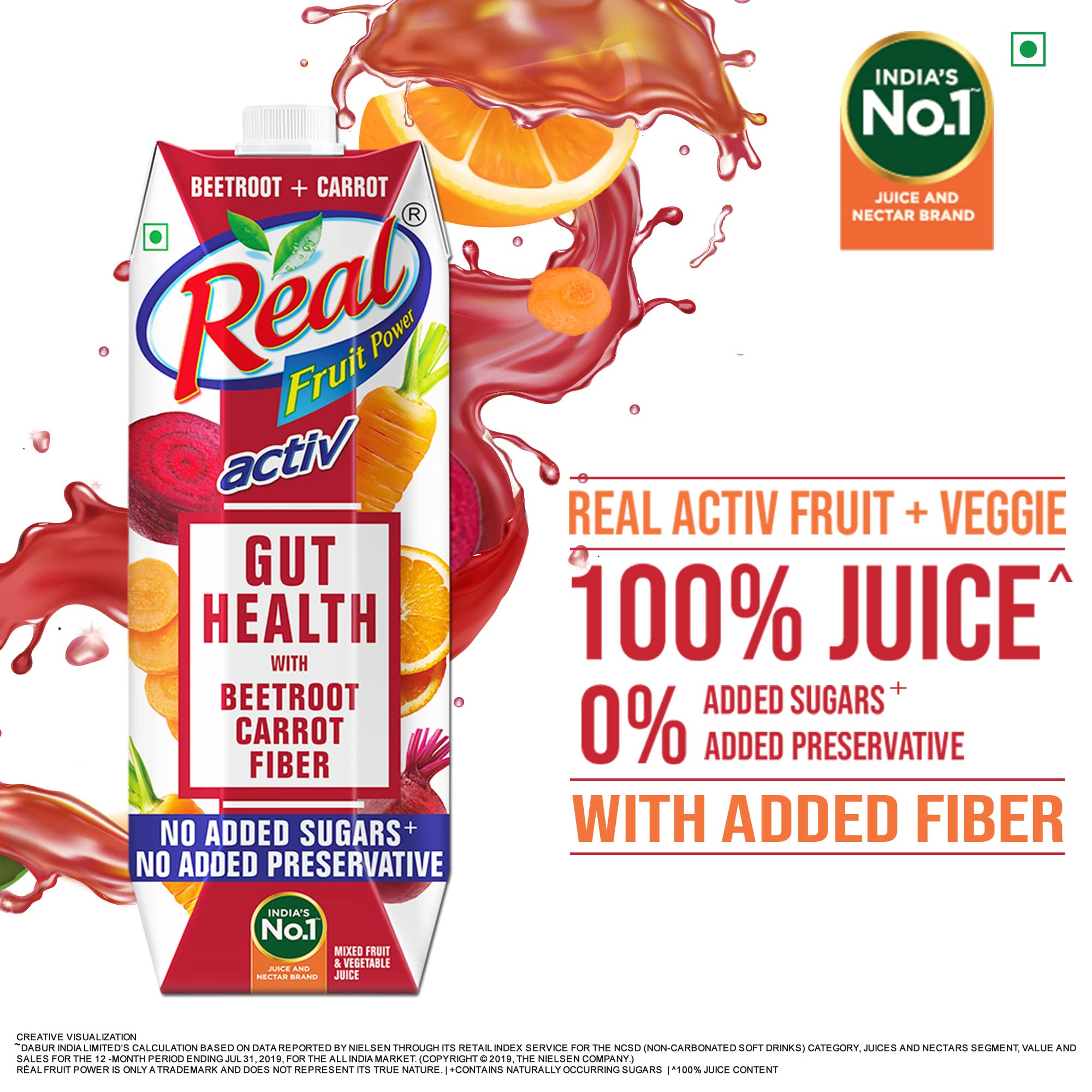 DABUR Real Activ Beetroot Carrot Fruit Juice - 1L – view 3