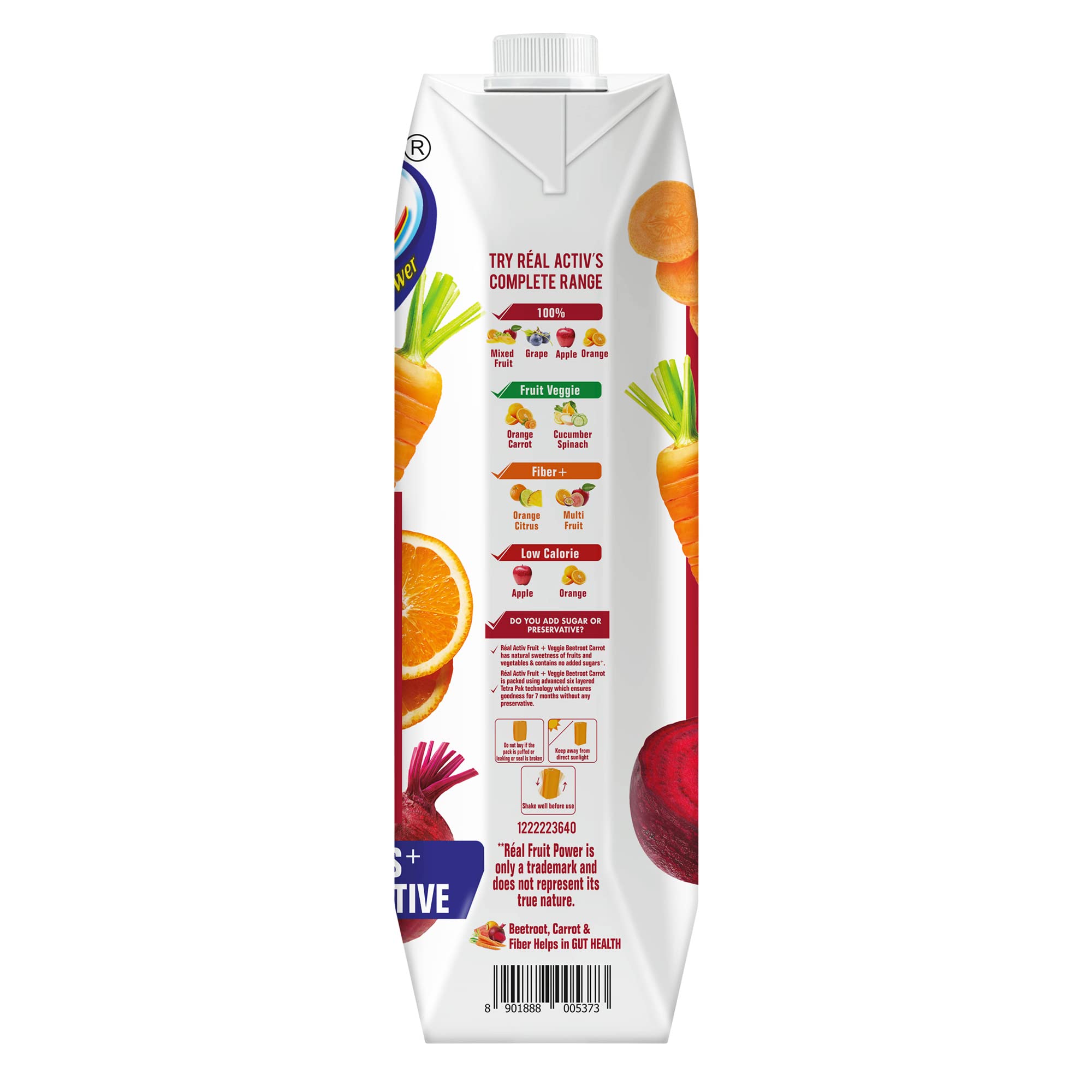 DABUR Real Activ Beetroot Carrot Fruit Juice - 1L – view 7