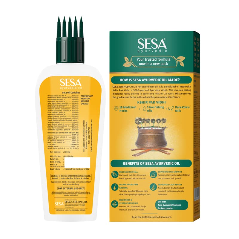 SESA Ayurvedic Hair Oil 100ml for Hair Fall and Hair Growth – view 3