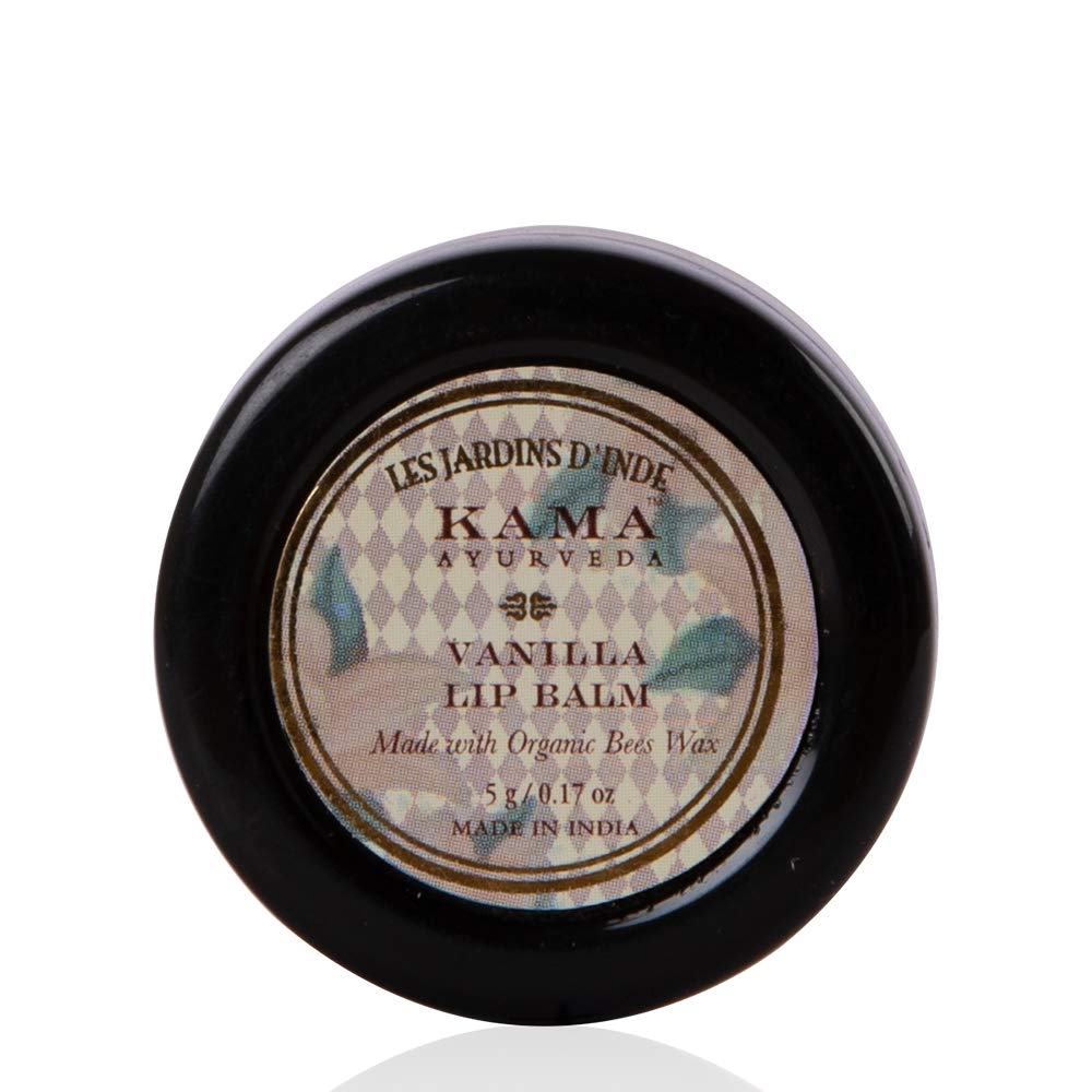 Kama Ayurveda Rose Lip Balm packaging and balm container front view