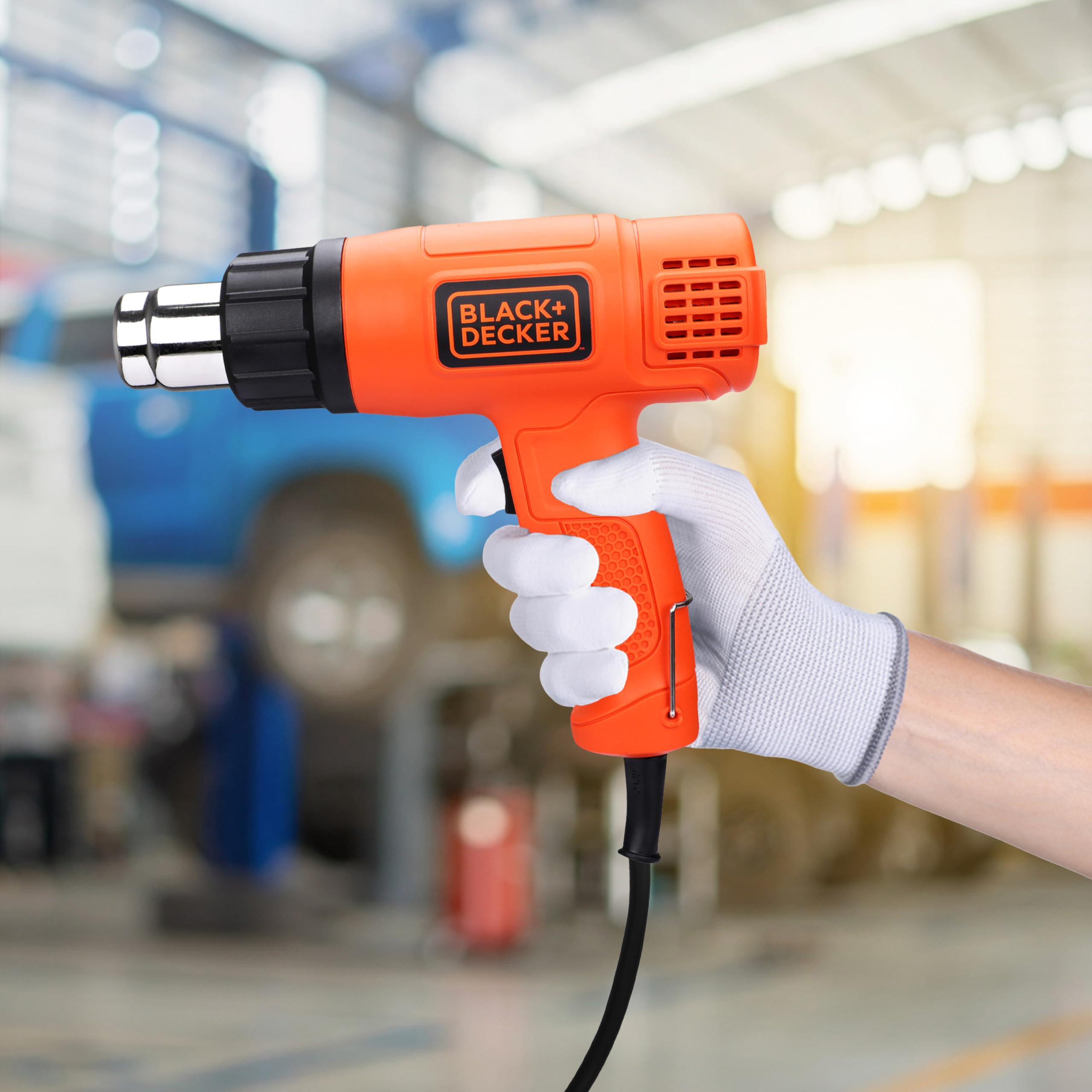 BLACK+DECKER Kx1800 Dual Temperature High Speed Heat Gun For Removing & Drying Paint Coats,Remelting Adhesives & Shrink Wrapping,1800 Watts Corded Electric (Orange&Black) – view 8