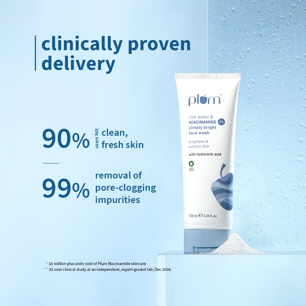 Plum Rice Water & 2% Niacinamide Face Wash 100ml – view 2