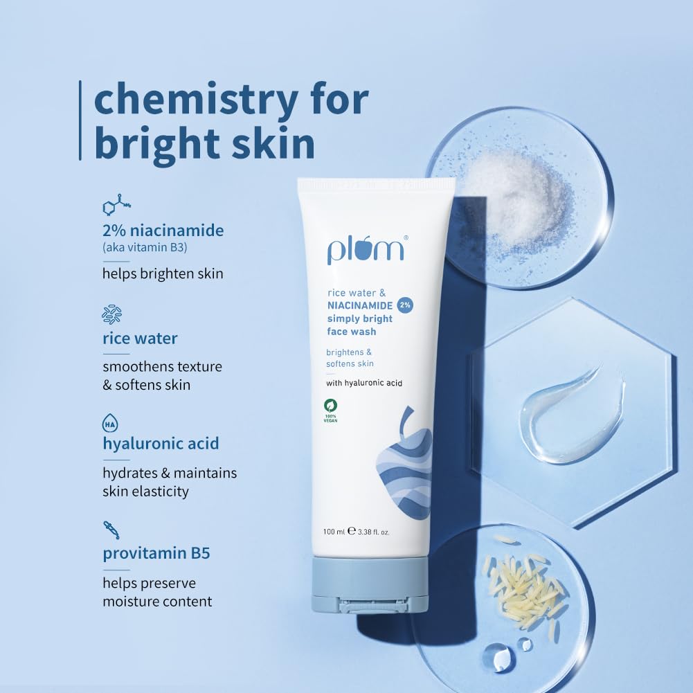 Plum Rice Water & 2% Niacinamide Face Wash 100ml – view 3