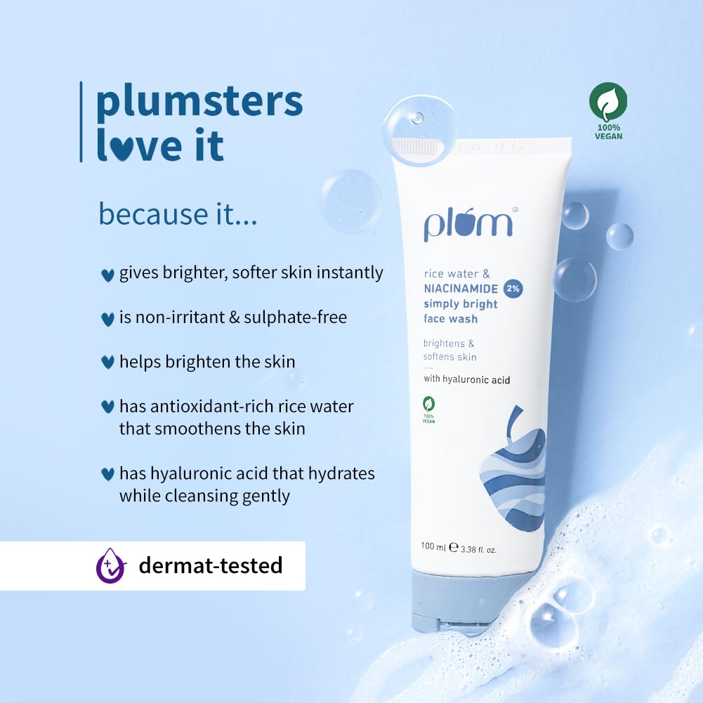 Plum Rice Water & 2% Niacinamide Face Wash 100ml – view 4