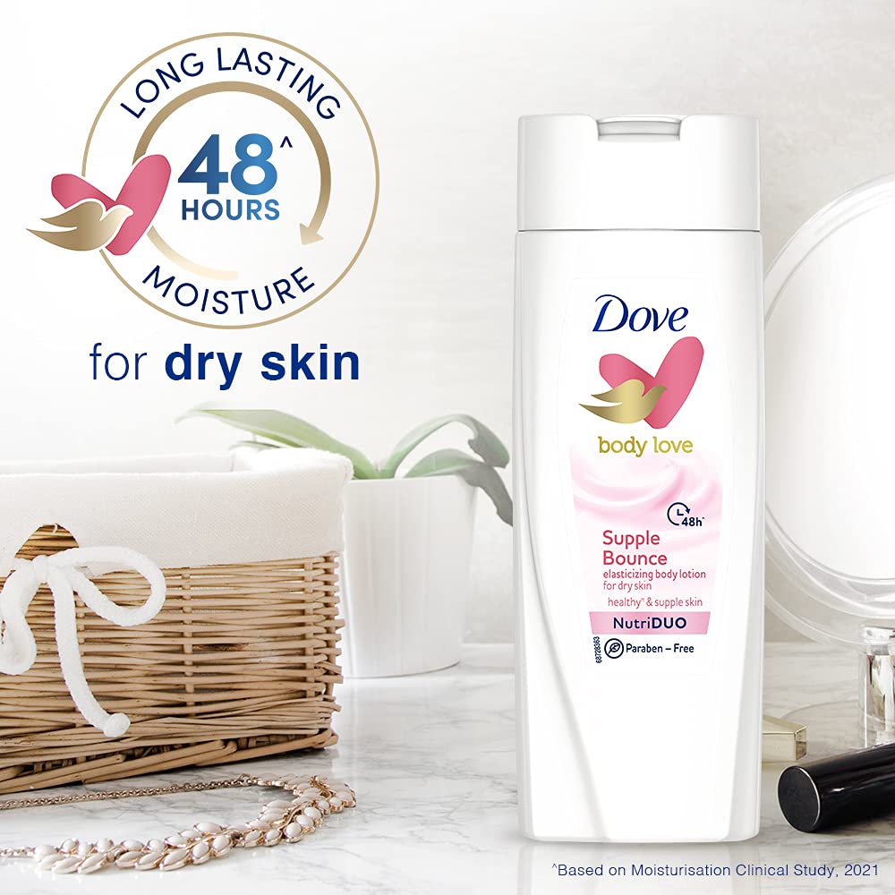Dove Body Love Supple Bounce Body Lotion for Dry Skin 48Hrs Moisturisation Paraben Free, with Plant based Moisturiser For Supple Healthy Skin 90ml – view 3