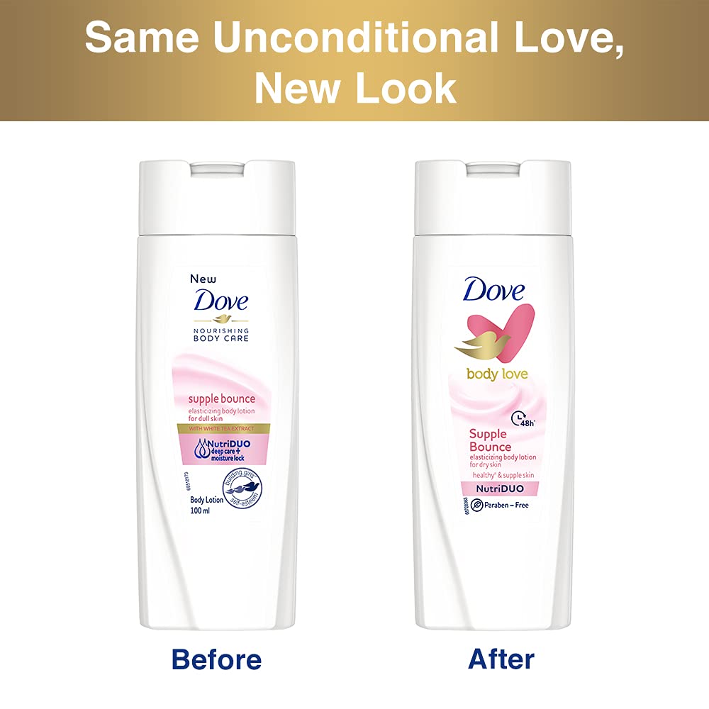 Dove Body Love Supple Bounce Body Lotion for Dry Skin 48Hrs Moisturisation Paraben Free, with Plant based Moisturiser For Supple Healthy Skin 90ml – view 6