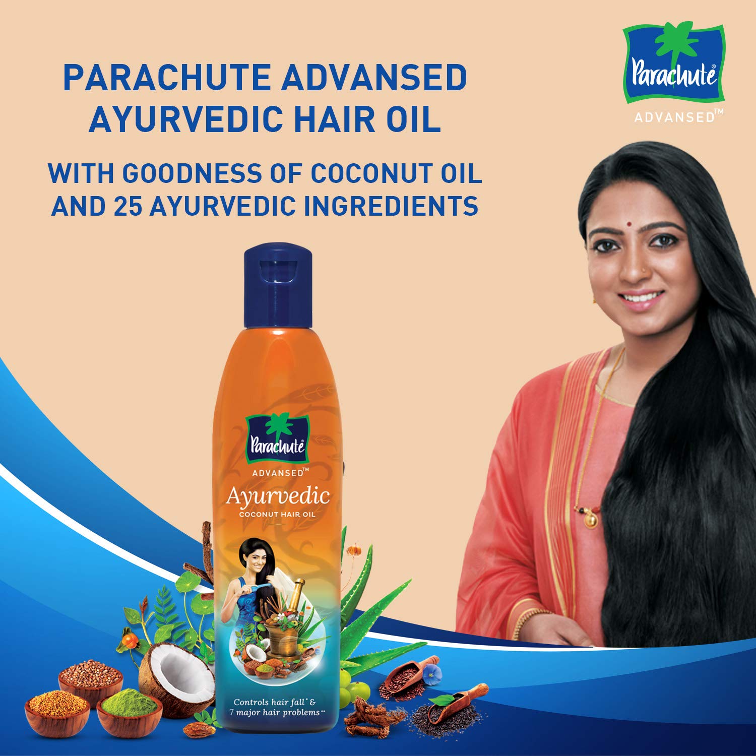 Parachute Advansed Ayurvedic Coconut Hair Oil with Neem, Amla, Bhringraj & 22 Natural Herbs – view 5