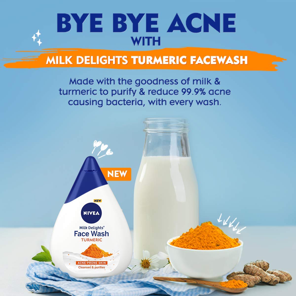 NIVEA Milk Delights Turmeric Face Wash 100ml – view 2