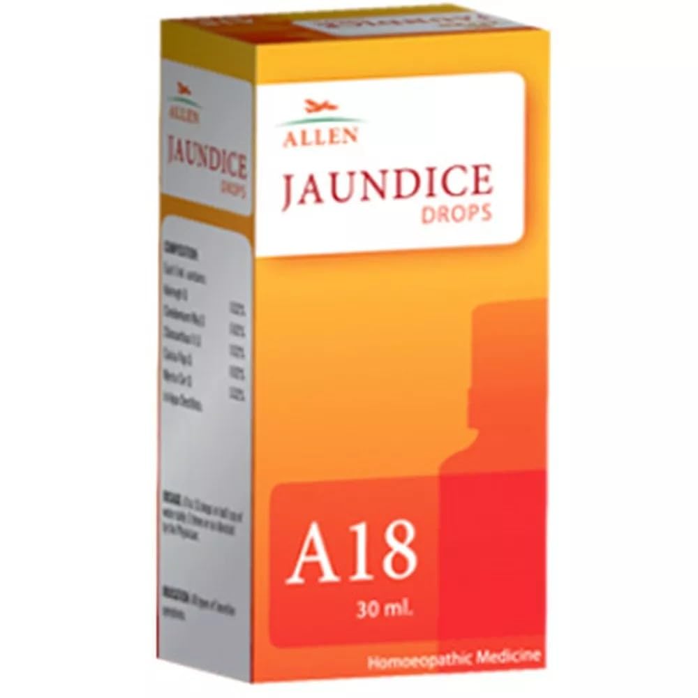 Allen Homeopathy A18 liquid drops bottle for digestive health