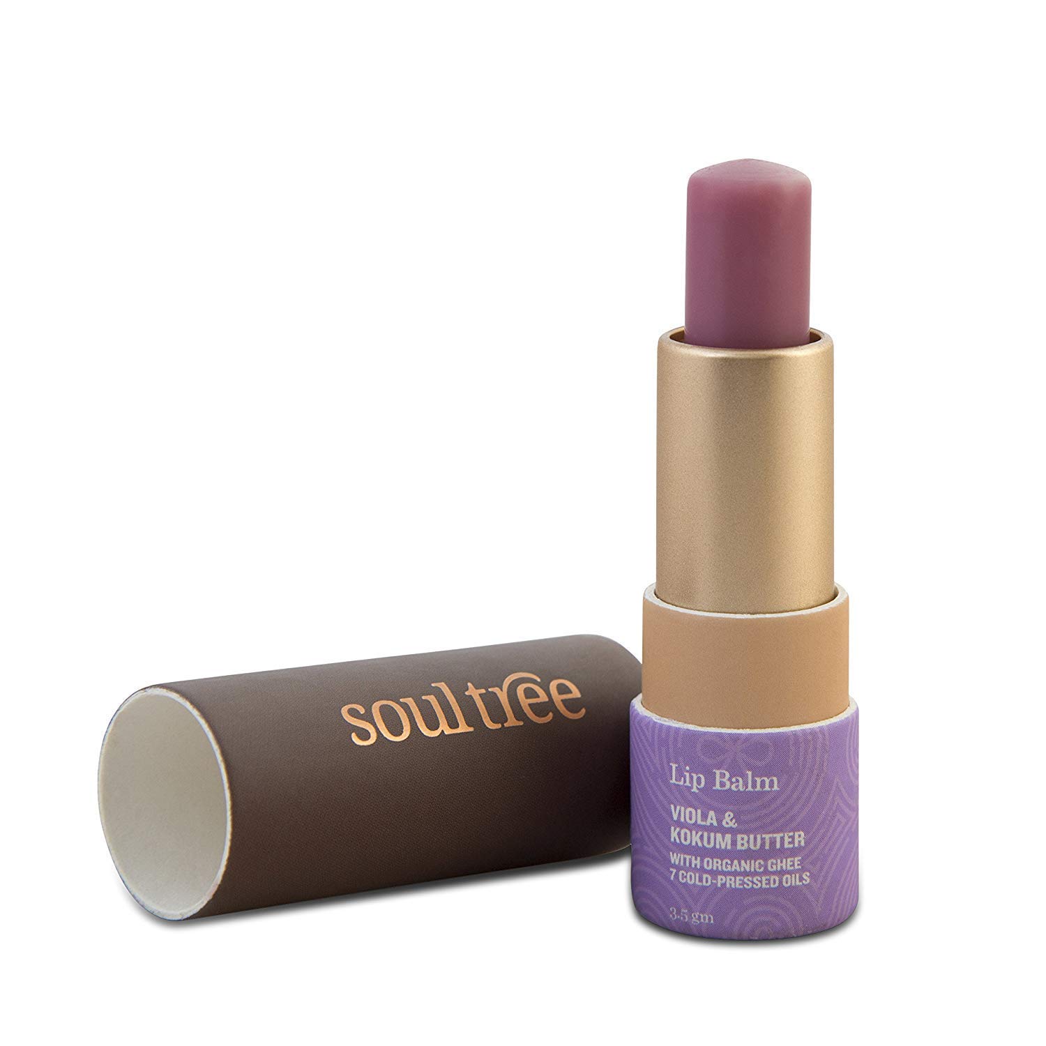 SoulTree Ayurvedic Lip Balm with Viola & Kokum Butter 