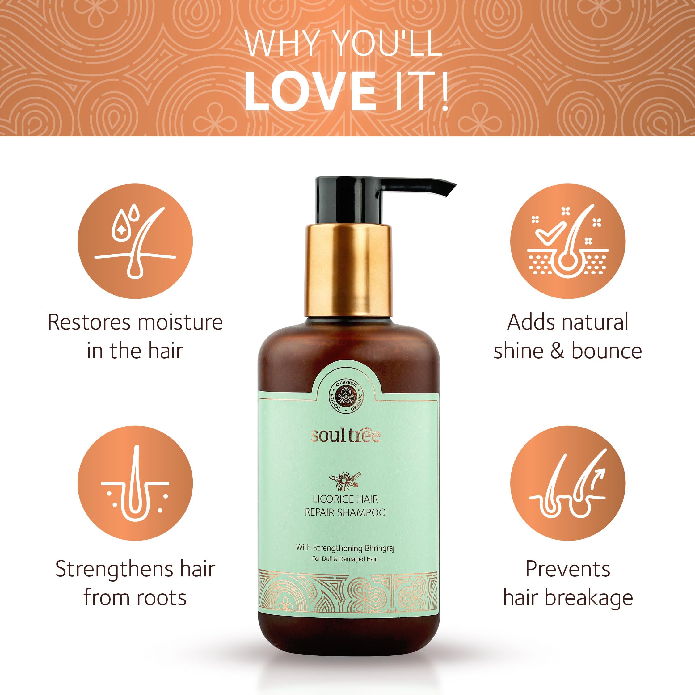 SoulTree Licorice Hair Repair Shampoo with Strengthening Bhringraj – view 3
