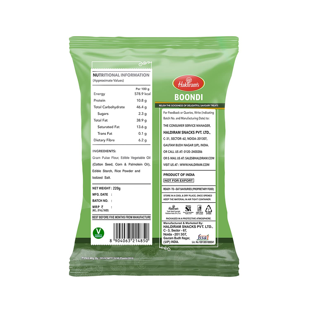 Haldiram's Boondi Plain,(200G+20G Extra) 220G – view 2