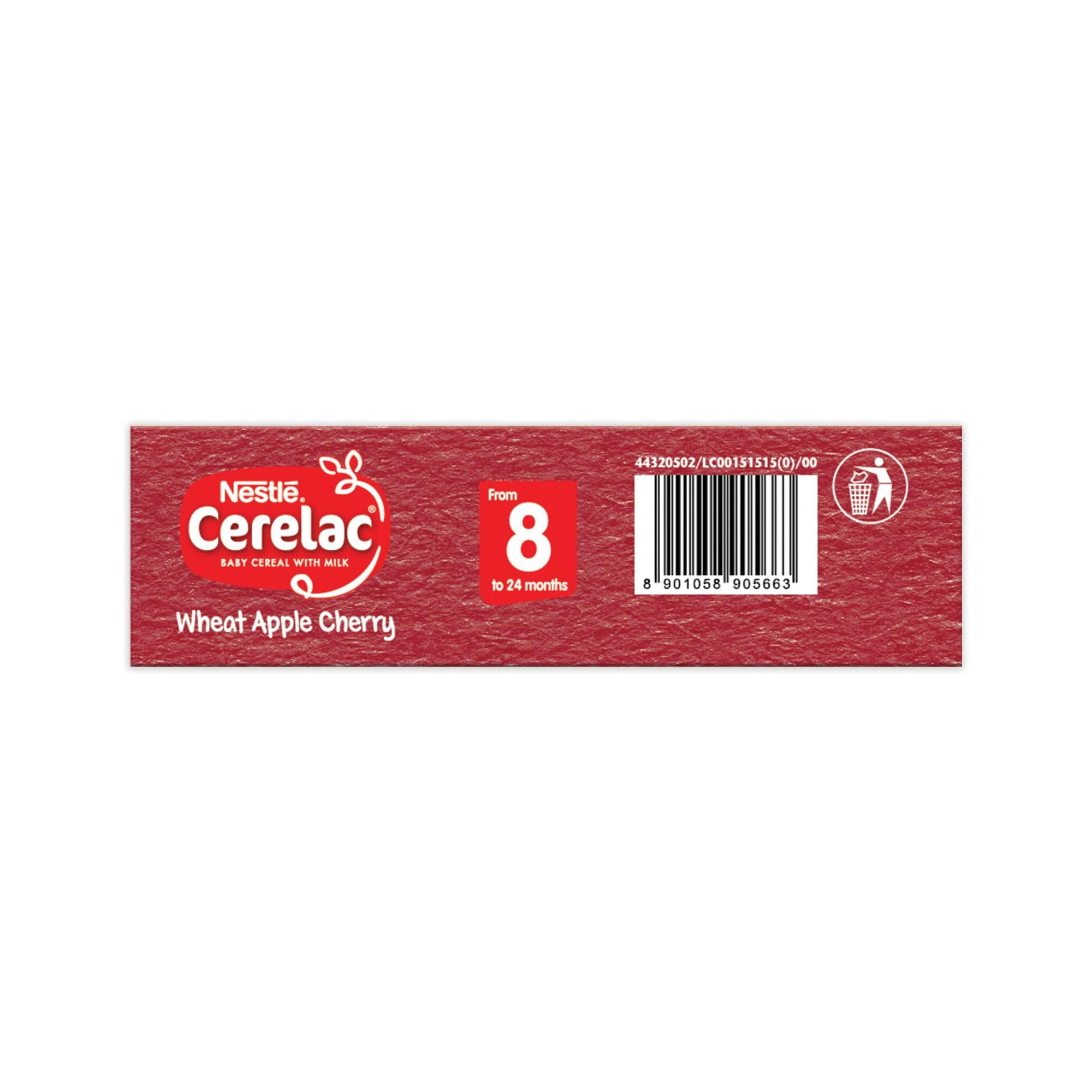Nestle Cerelac Baby Cereal with Milk , Wheat Apple Cherry ,Stage 2, From 8 to 24 Months , Source of Iron & Protein , 300g – view 3
