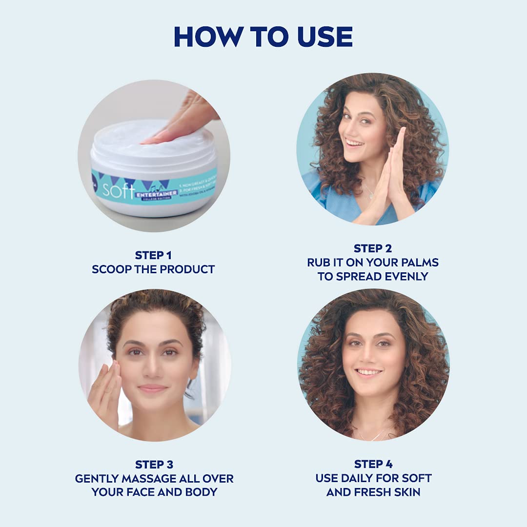 Nivea Soft Moisturizer for Face, Hand & Body, Non Sticky Cream, Entertainer College Edition, 200 ml – view 4