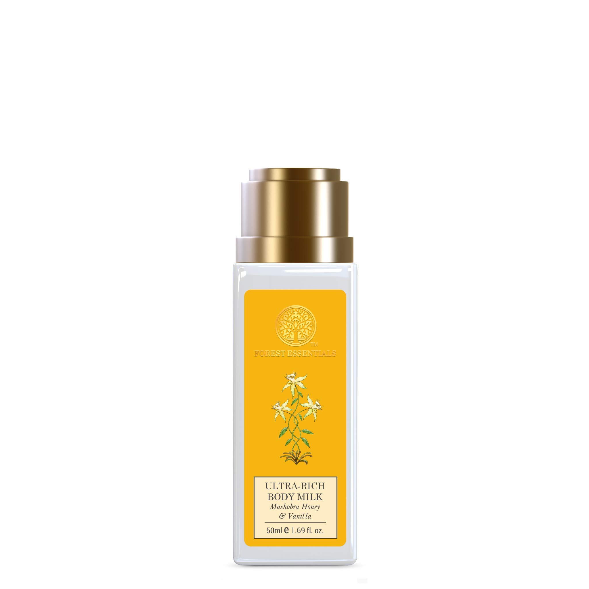 Forest Essentials Delicate Facial Cleanser Kashmiri Saffron & Neem& Forest Essentials Ultra-Rich Body Milk Mashobra Honey & Vanilla – view 5