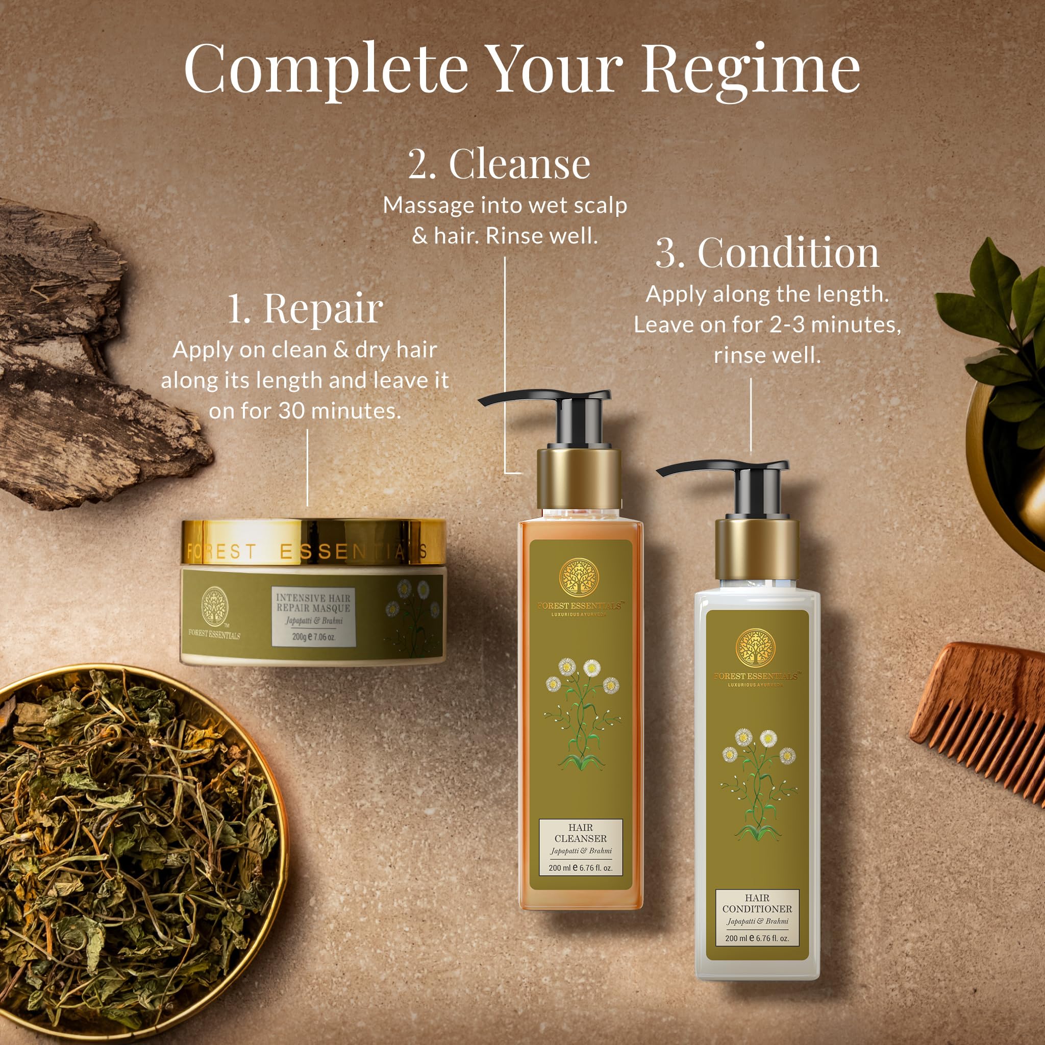 Forest Essentials Hair Cleanser Japapatti & Brahmi – view 5