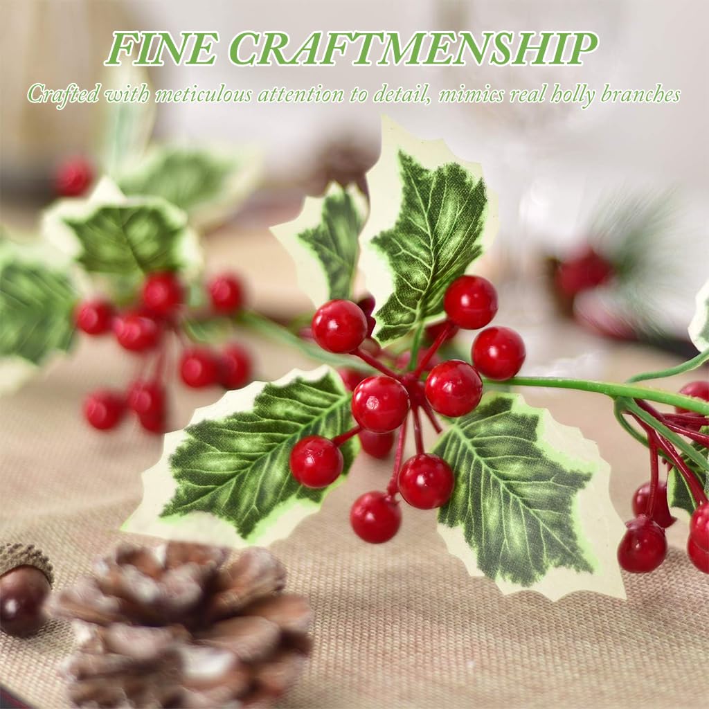 Supvox Christmas Tree Decoration, 175cm Classic Christmas Tree Holly Decorative Strip, Holly Ornament for Christmas Home Decor, Christmas Decorations Items for Home, Xmas Wreath, Wall, Window, Door – view 5