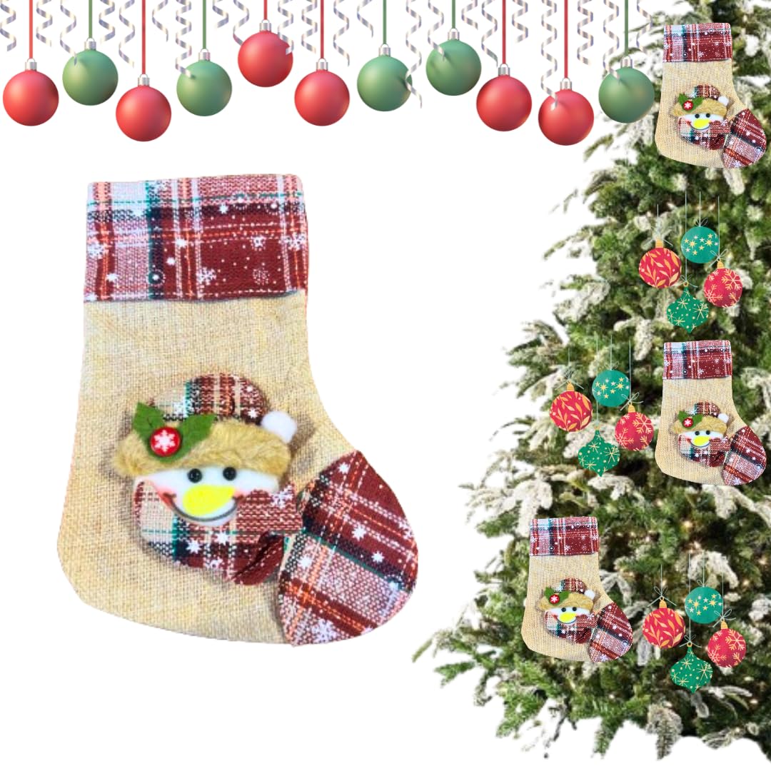 Wanna Party Christmas Stockings Decoration Christmas Hanging Socks Suitable for Christmas Tree Ornament Items Xmas Home Wall Decor- Set of 1