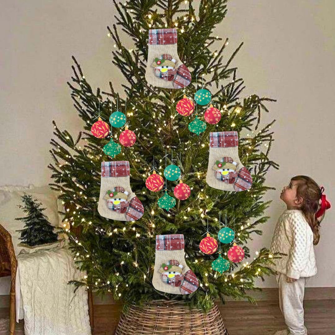 Wanna Party Christmas Stockings Decoration Christmas Hanging Socks Suitable for Christmas Tree Ornament Items Xmas Home Wall Decor- Set of 1 – view 5