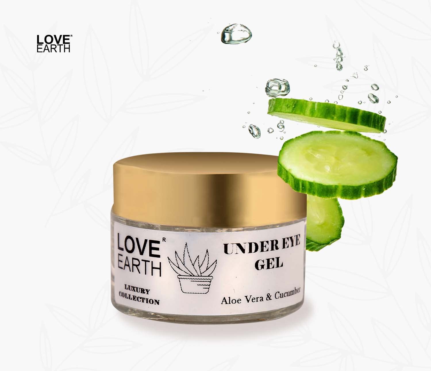 Love Earth Organic Under Eye Gel with Aloe Vera & Cucumber Extracts Reduces Dark Circles, Puffiness and Fine Lines 50gm – view 2