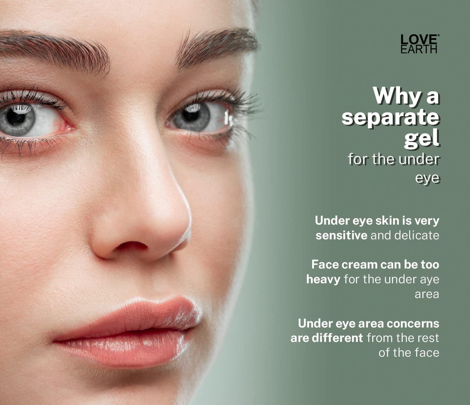 Love Earth Organic Under Eye Gel with Aloe Vera & Cucumber Extracts Reduces Dark Circles, Puffiness and Fine Lines 50gm – view 6