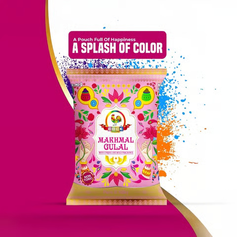 Makhmal Holi Gulal (Pink) by Cock 80Gm – view 2