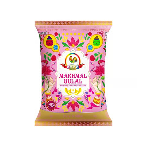 Cock pink Holi gulal powder pack for festival color play