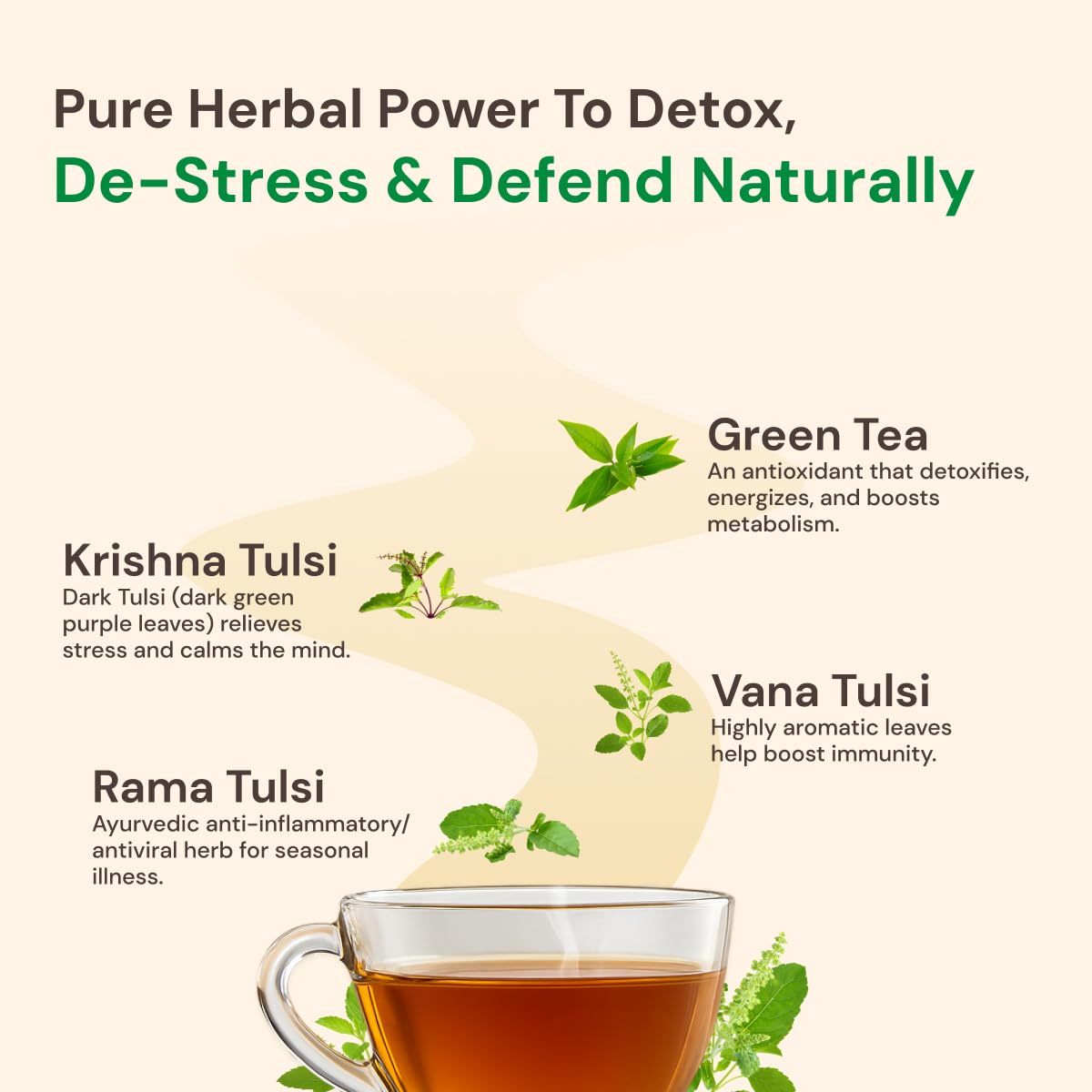 Maharishi Ayurveda Organic Certified Tulsi Green Tea Premium – view 4