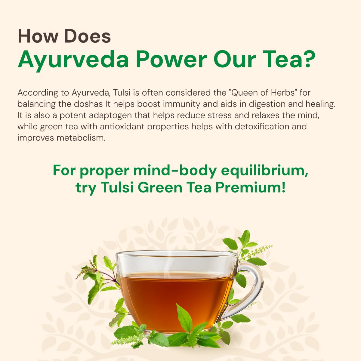 Maharishi Ayurveda Organic Certified Tulsi Green Tea Premium – view 5