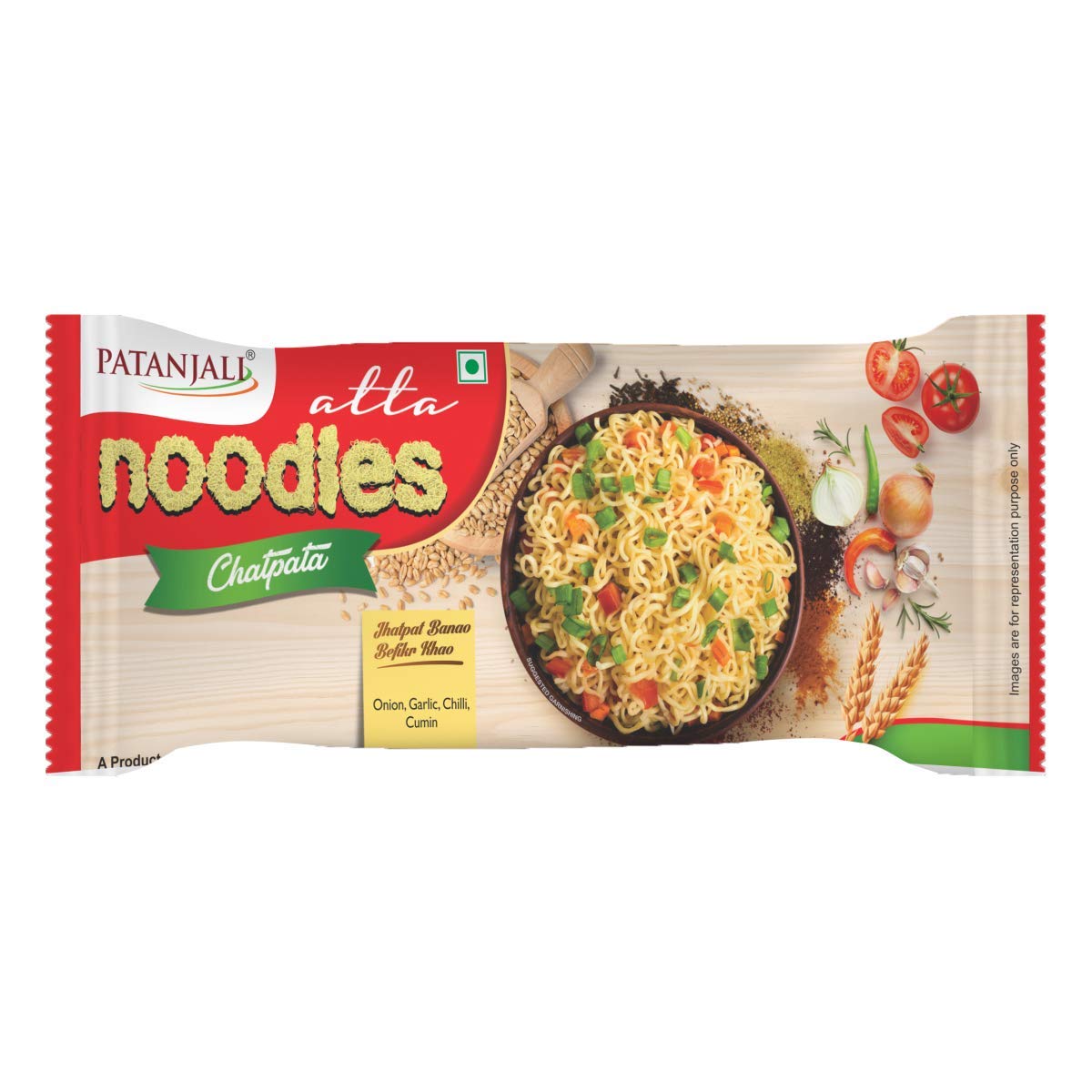 Patanjali whole wheat chatpata instant noodles packet 240 gram