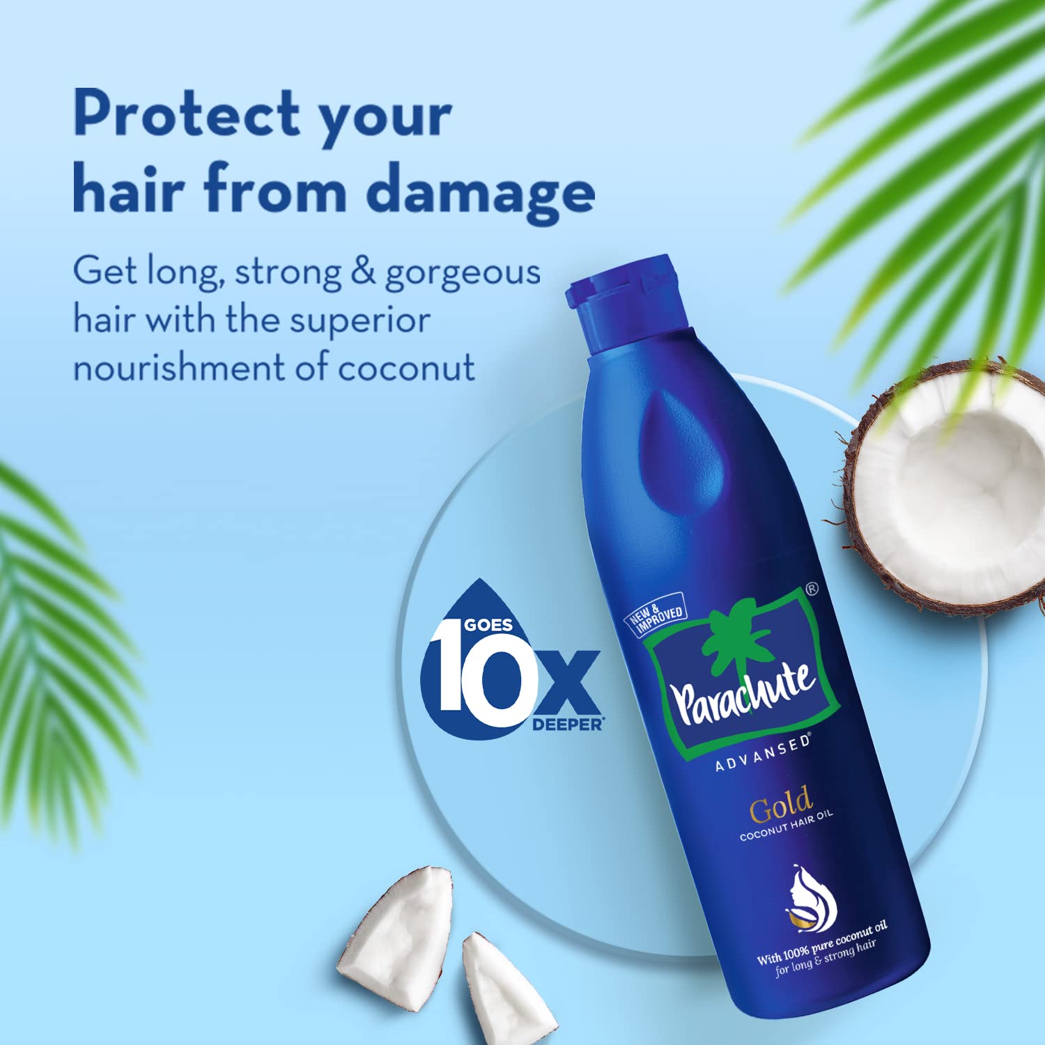 Parachute Advansed Gold Coconut Hair Oil, Pure Coconut Oil, Vitamin E for Long, Strong & Gorgeous Hair, 400 ml – view 8
