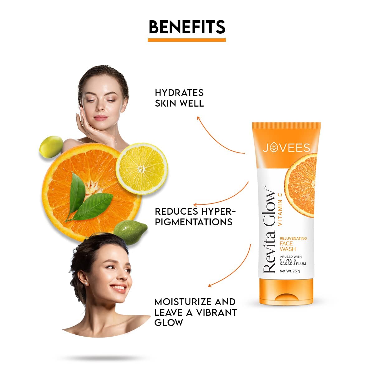 Jovees Herbal Vitamin C Face Wash 75g – view 4