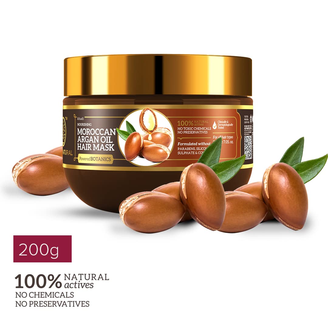 Khadi Natural Moroccan Argan Hair Mask 200gm-Powered Botanics – view 2