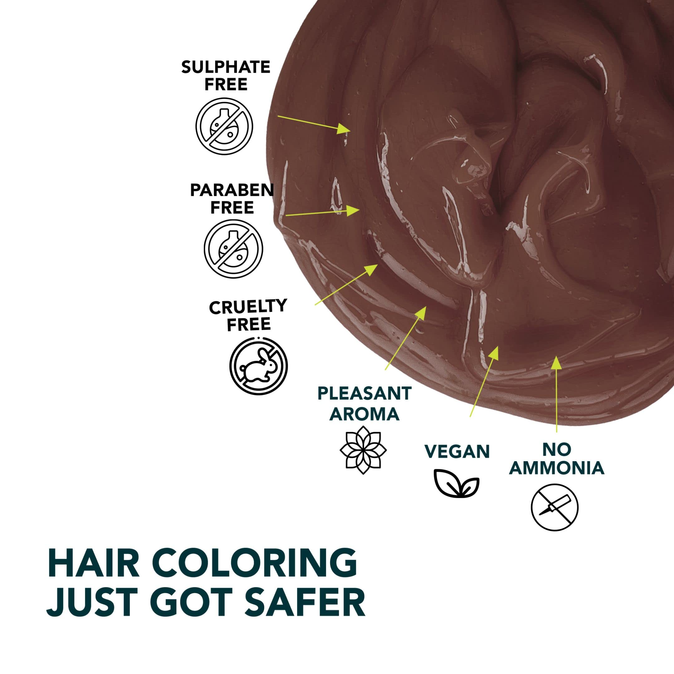 Paradyes Semi-permanent Coffee Brown DIY Conditioner Based Hair Colour infused with Aloe-vera, Bhringaraj, Brahmi, Almonds & Amla 120 gm – view 5