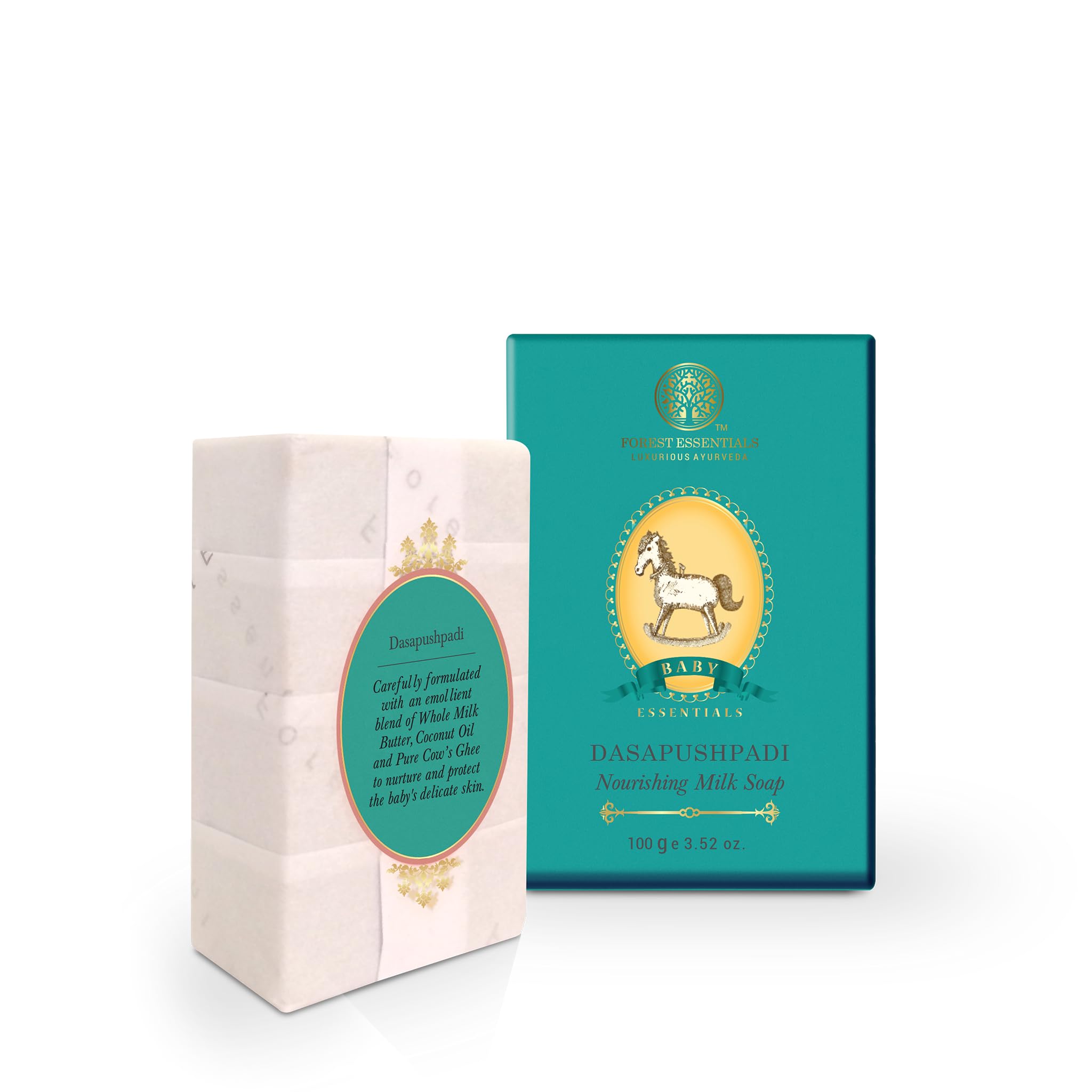 Forest Essentials Dasapushpadi Nourishing Milk Soap for Soft Baby Skin – view 2
